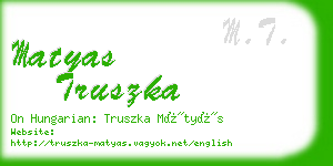 matyas truszka business card